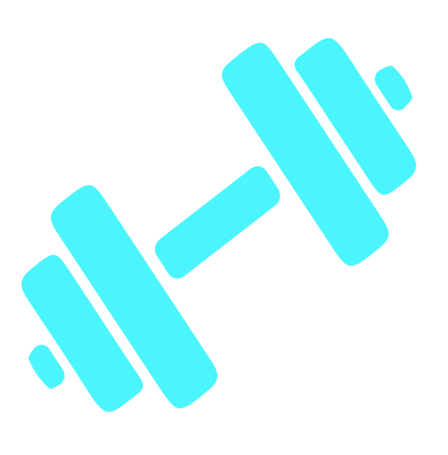 Light blue gym equipment.