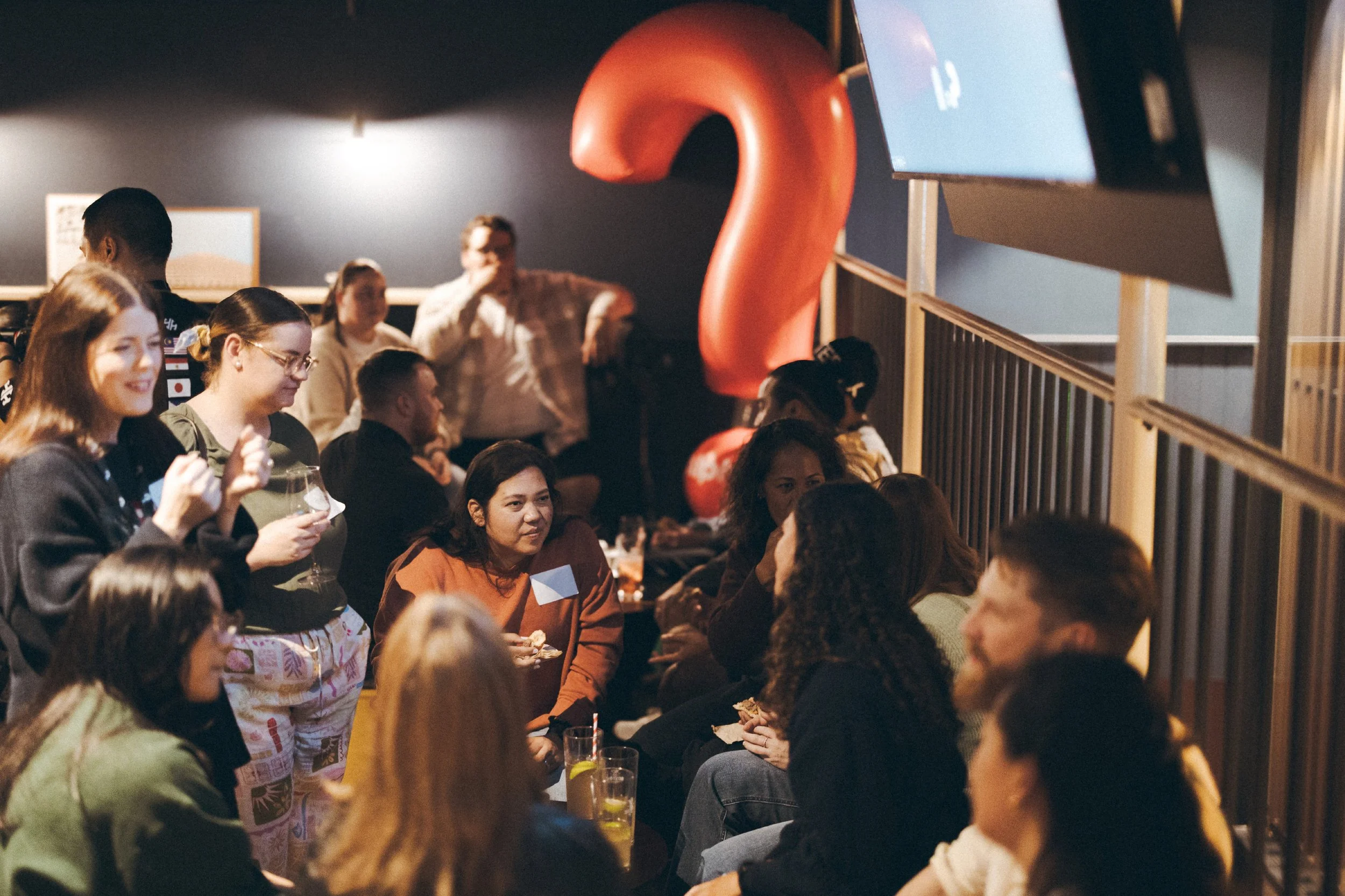 People gathering at an Alpha event