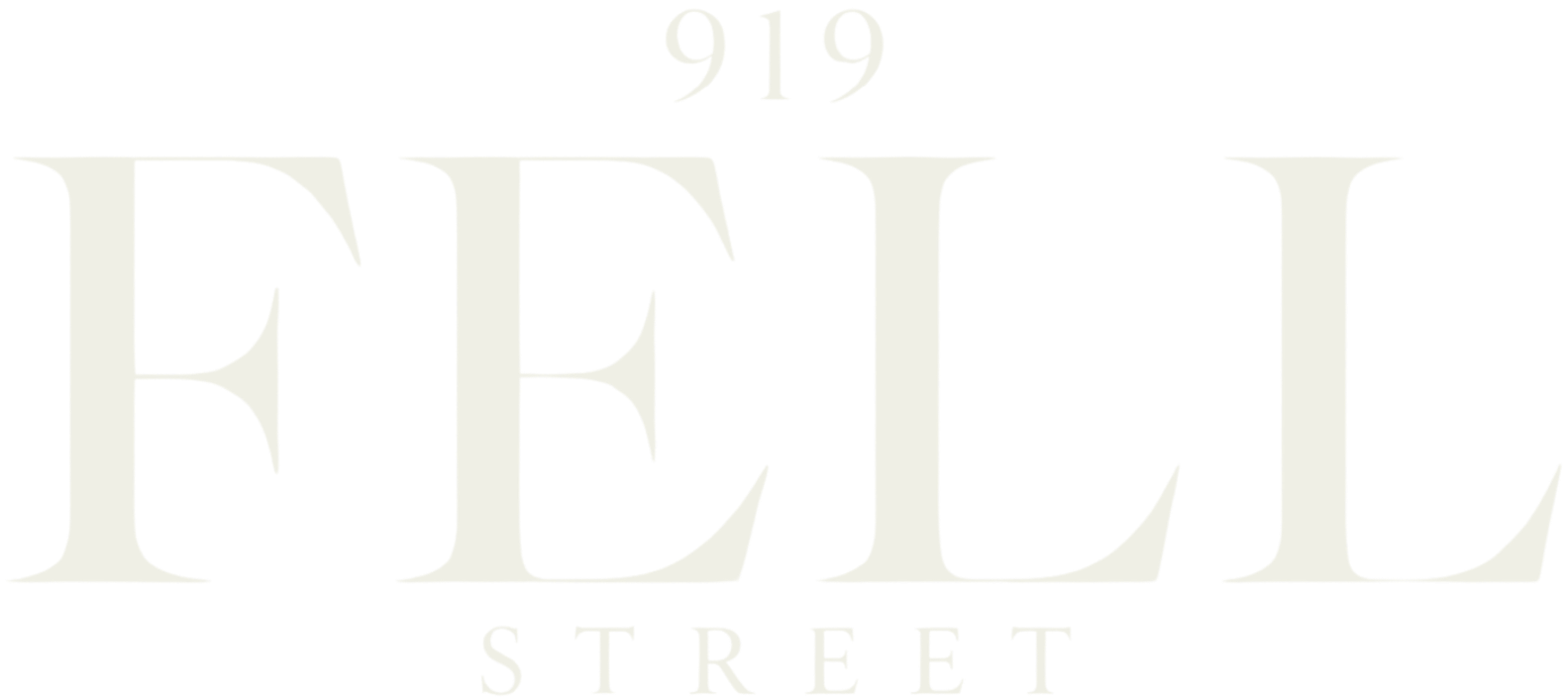 Logo with the text '919 FELLS STREET' in a stylized font, with '919' above 'FELLS STREET'.