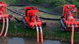 Water Transfer Services — high volume frac fluid, pit-to-pits, tank and pipeline fill, 10-inch and 12-inch polyurethane high pressure lay flat hose, 10x8 pumps.