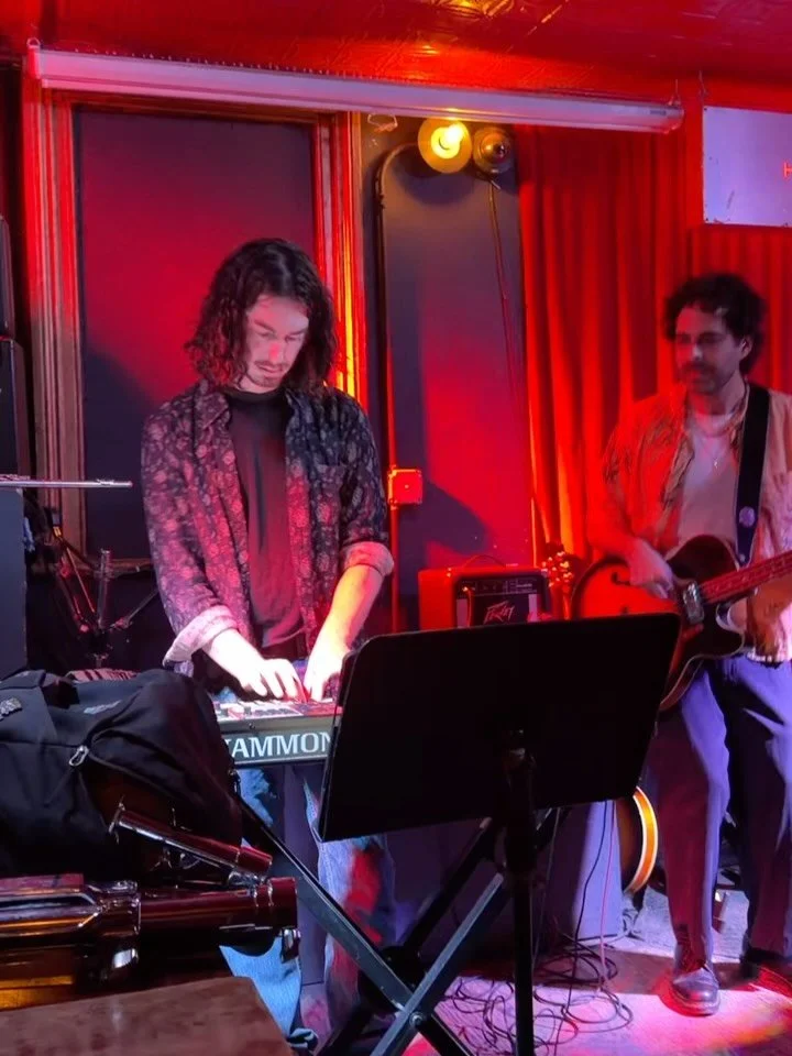 Join the party Friday, October 9 as we play at our incubator venue, @barbesbrooklyn from 8-9:30. 
Happy new year! 🍎 🍯 
.
.
Live music in Brooklyn, New York! Klezmer and tropical groove music combine to create the sound of Meshuganah Mambo. It&rsquo