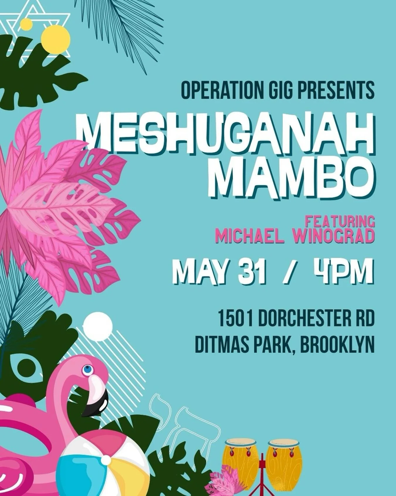 🌴 Ditmas Park show coming up! Bring your lawn chairs and tropical beverages🍹🕶️⛱️