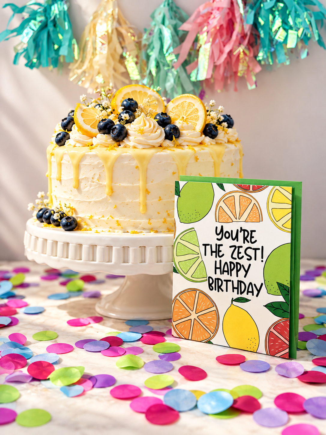 Zesty Hand Drawn Birthday Greeting Card