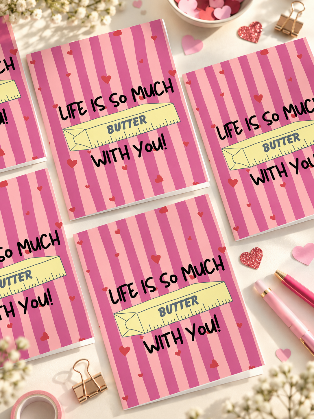 Life Is So Much Butter With You Greeting Card