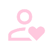 Icon of a person with a heart