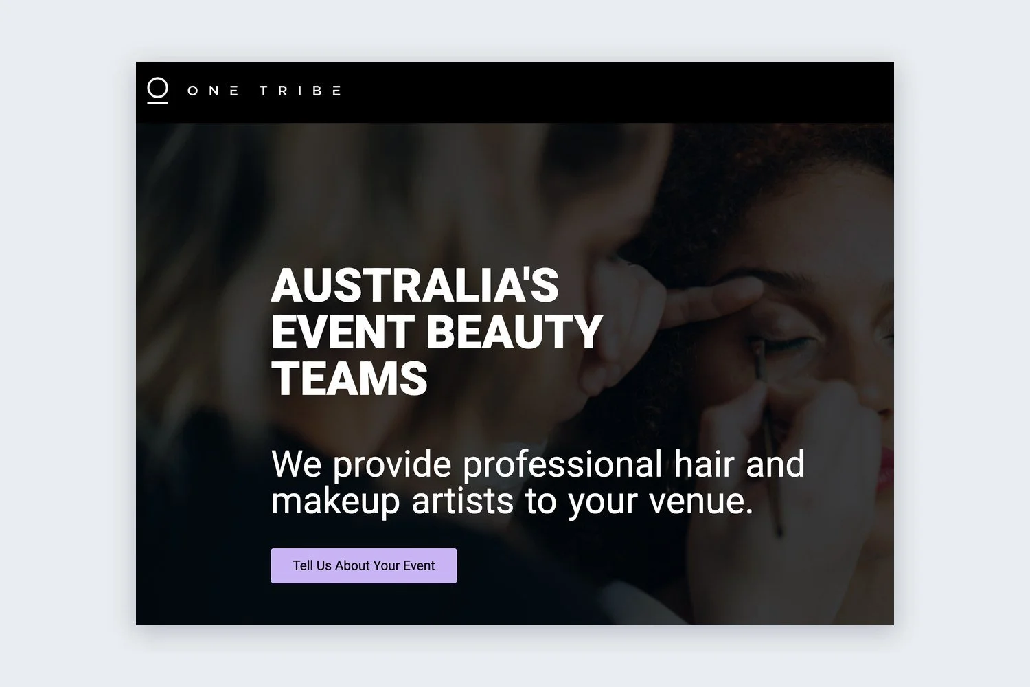 One Tribe Beauty website homepage
