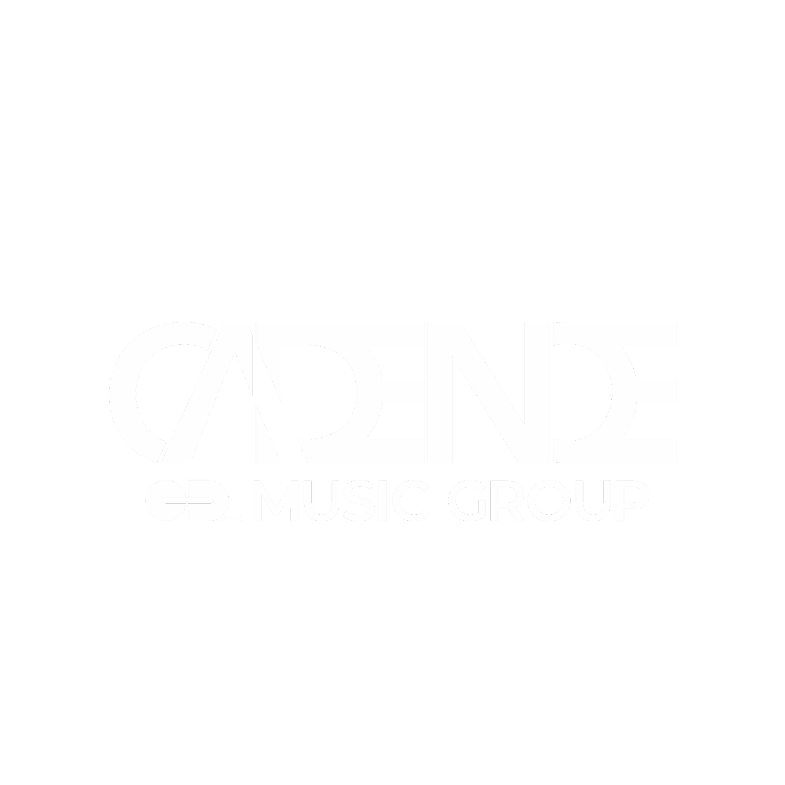 MUSIC GROUP 로고가 흑색 배경에 흰색으로 표시됨