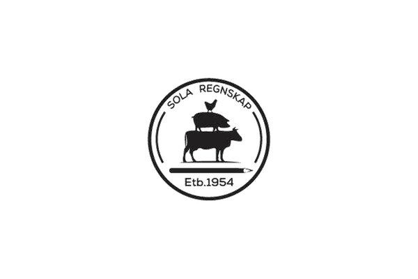 Logo med tekst 'Odin Renhold', en syklende mann under en åpen paraply, og teksten 'Est. 1954'.