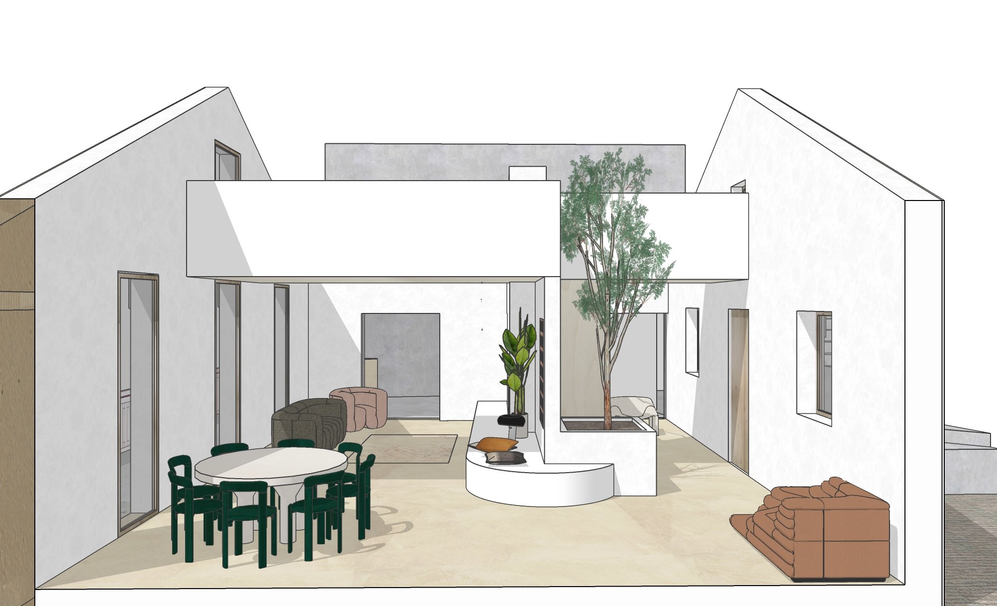 Etude 3D Rénovation Maison Marseillaise
Projet MF
Lieu: Marseille
