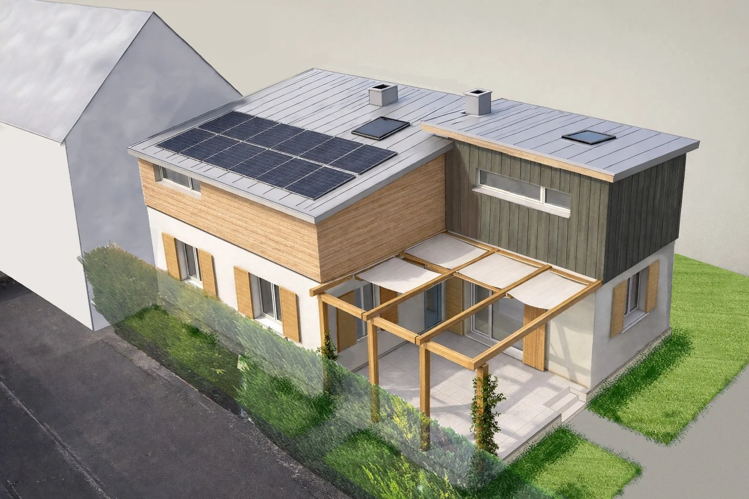 Rehaussement d'une maison de bourg