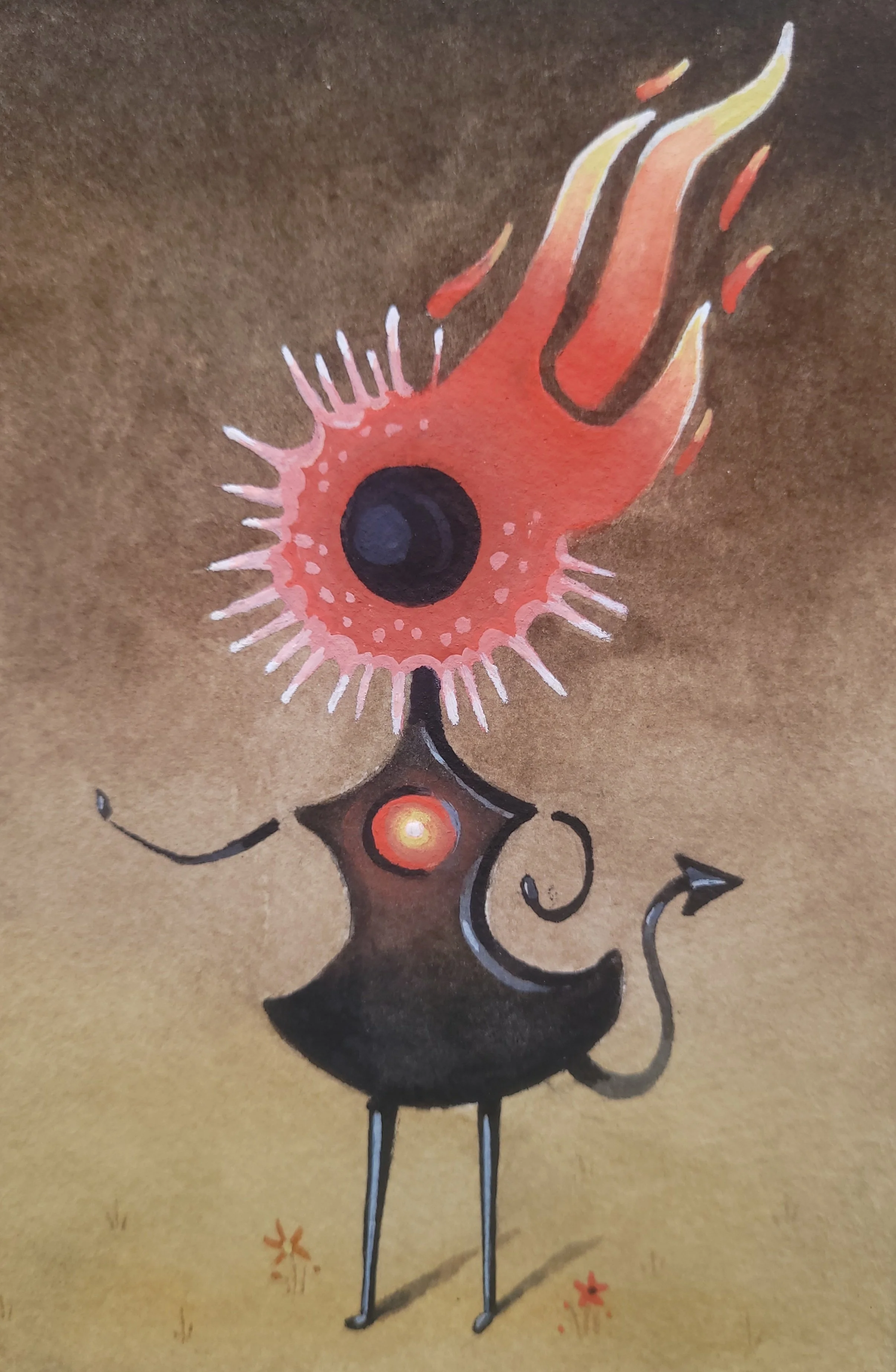 A demon! watercolour on paper, 2026.