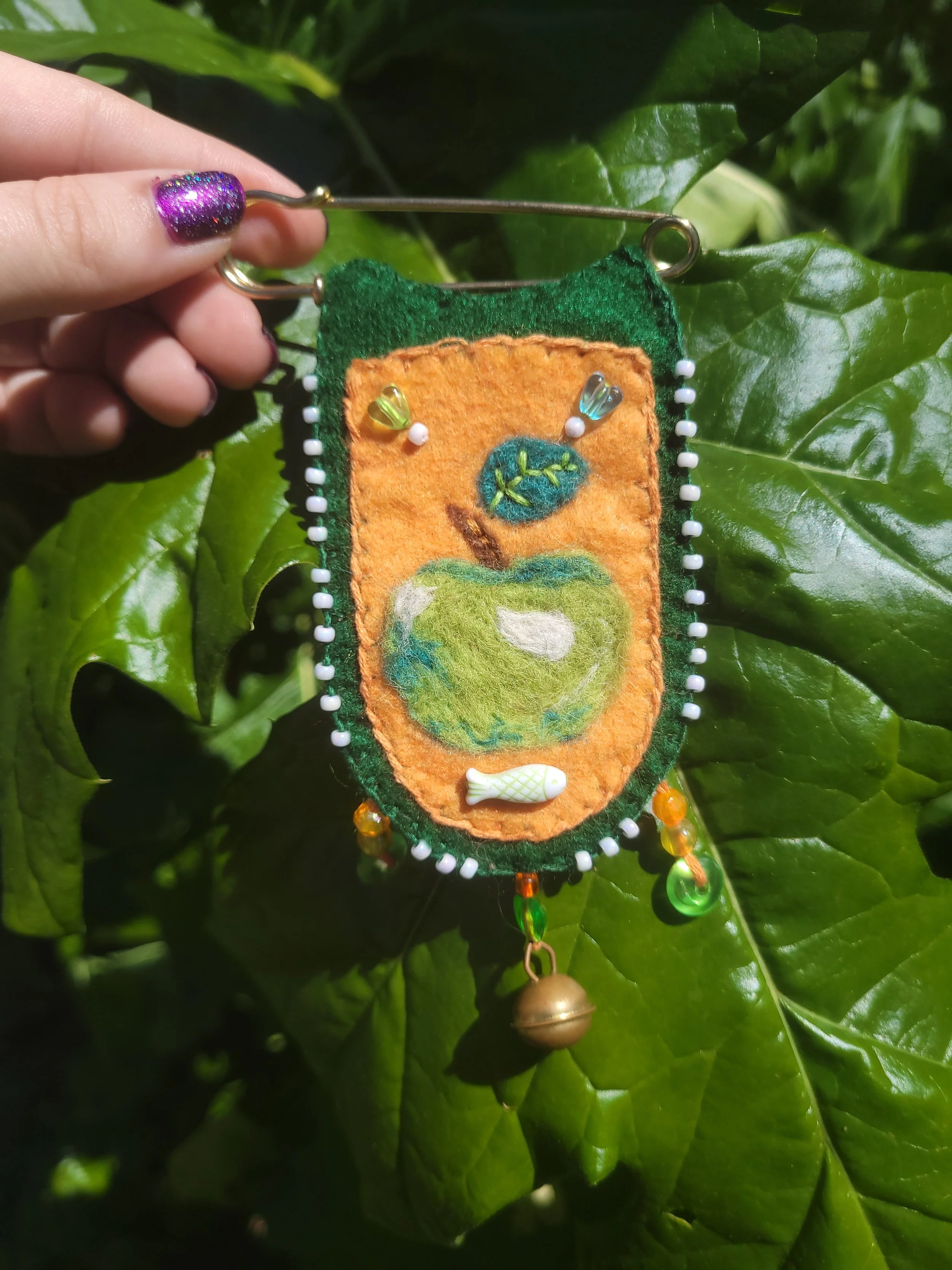 Green Apple Pin