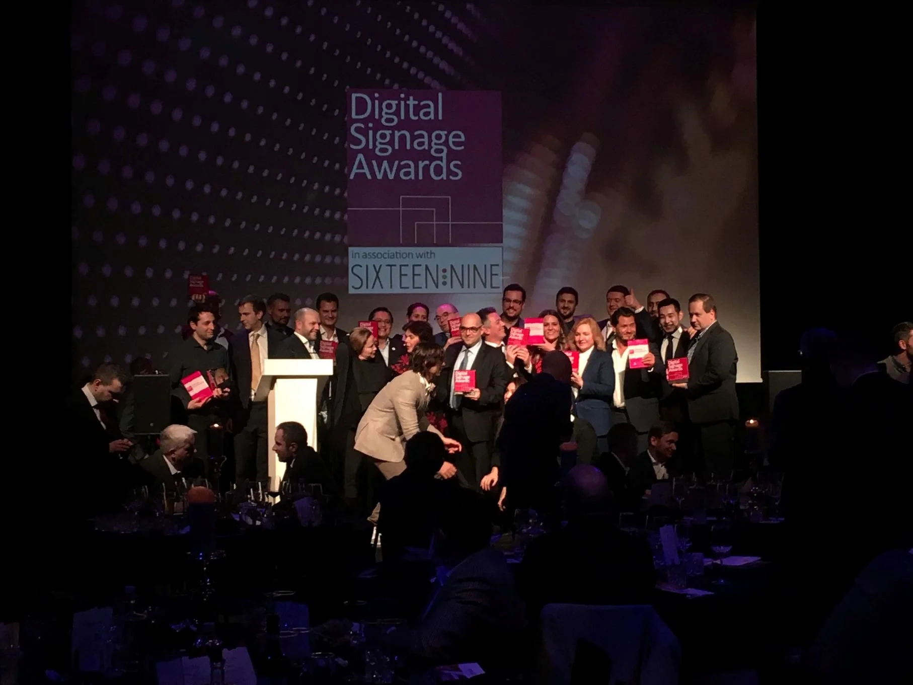 Hillside technical production at the Digital Signage Awards