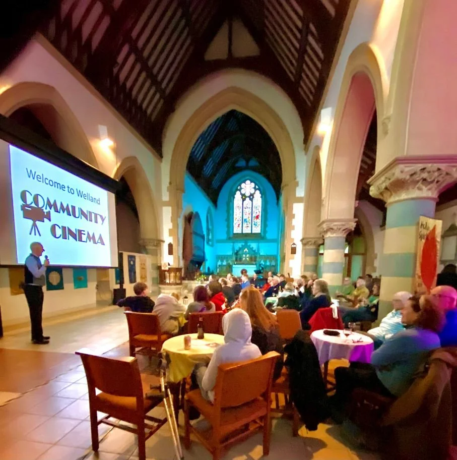 Welland Community Cinema screening in a community venue