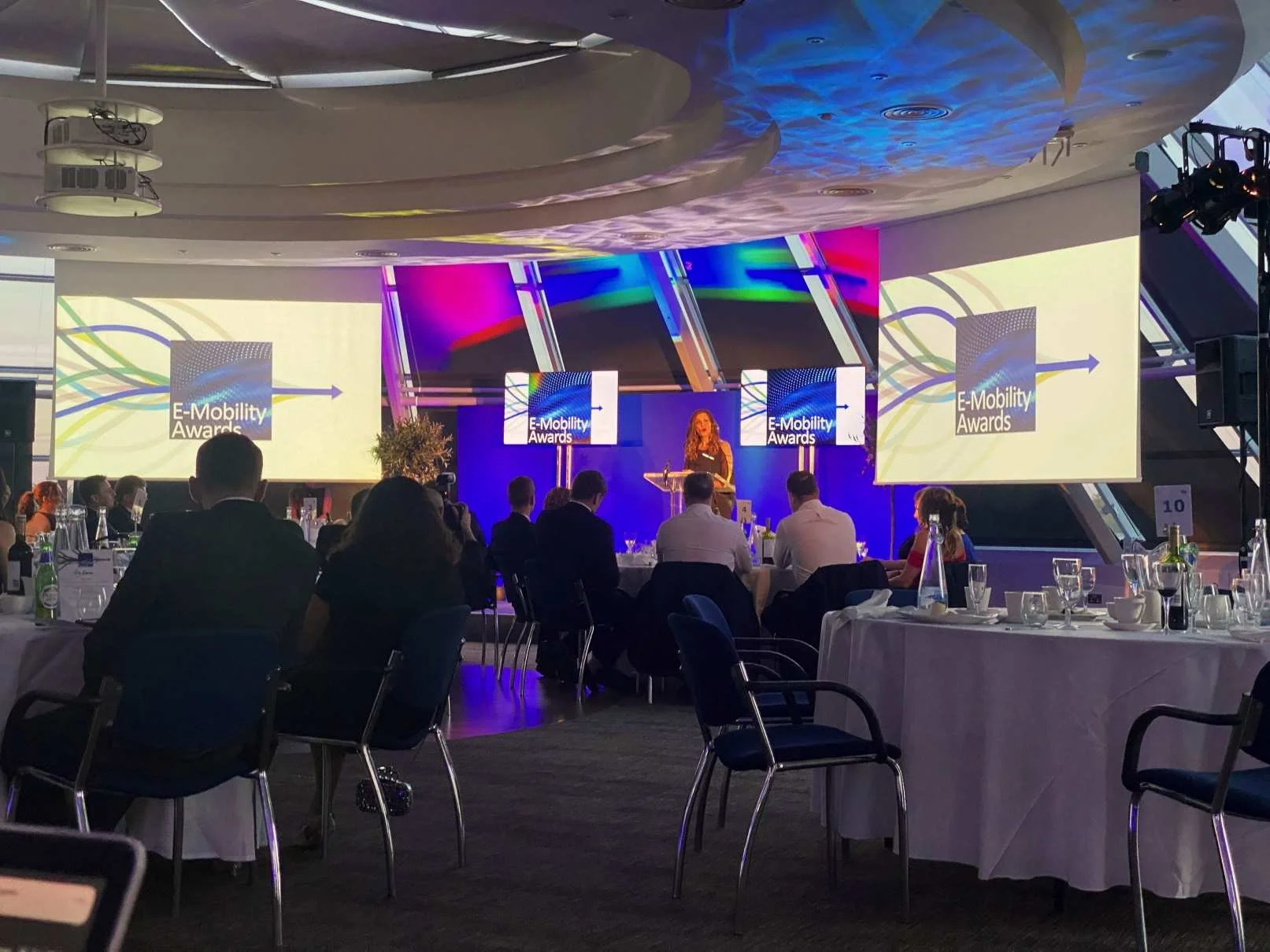 Awards event with professional sound and presentation requirements