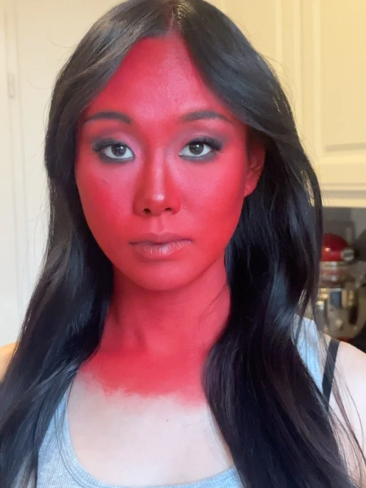 Creating a character from scratch. ❤️&zwj;🔥

For this campaign with @eternalgod, the brief was to create a bold, fictional character that complemented the collection.

I painted the face, neck, arms, and legs entirely red using Kryolan Aquacolor, th