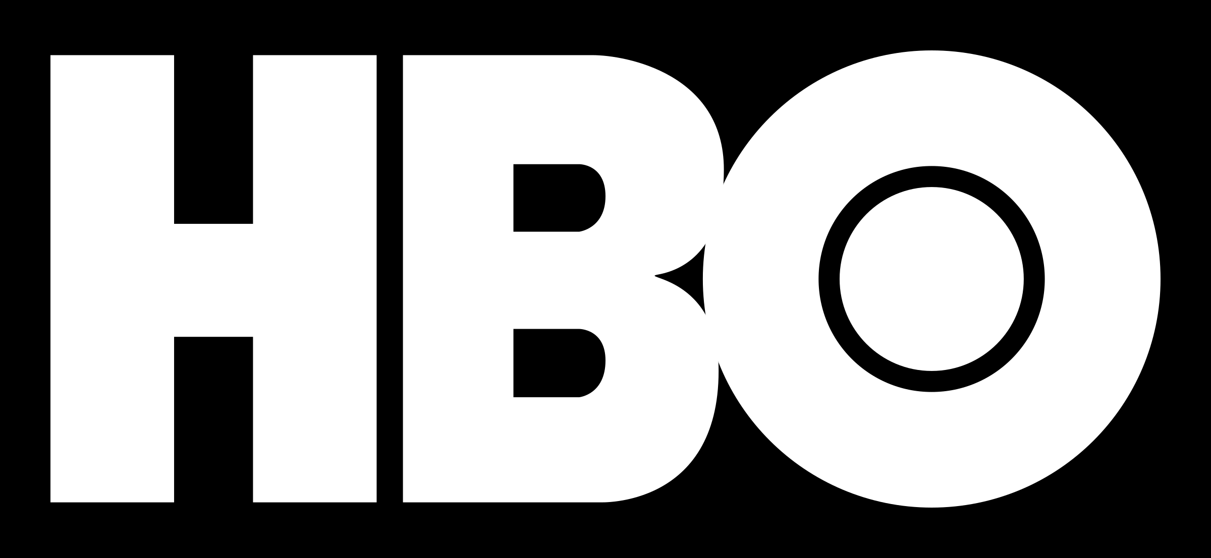 The HBO logo in black and white with large bold letters