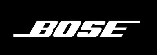 Bose logo on a black background.