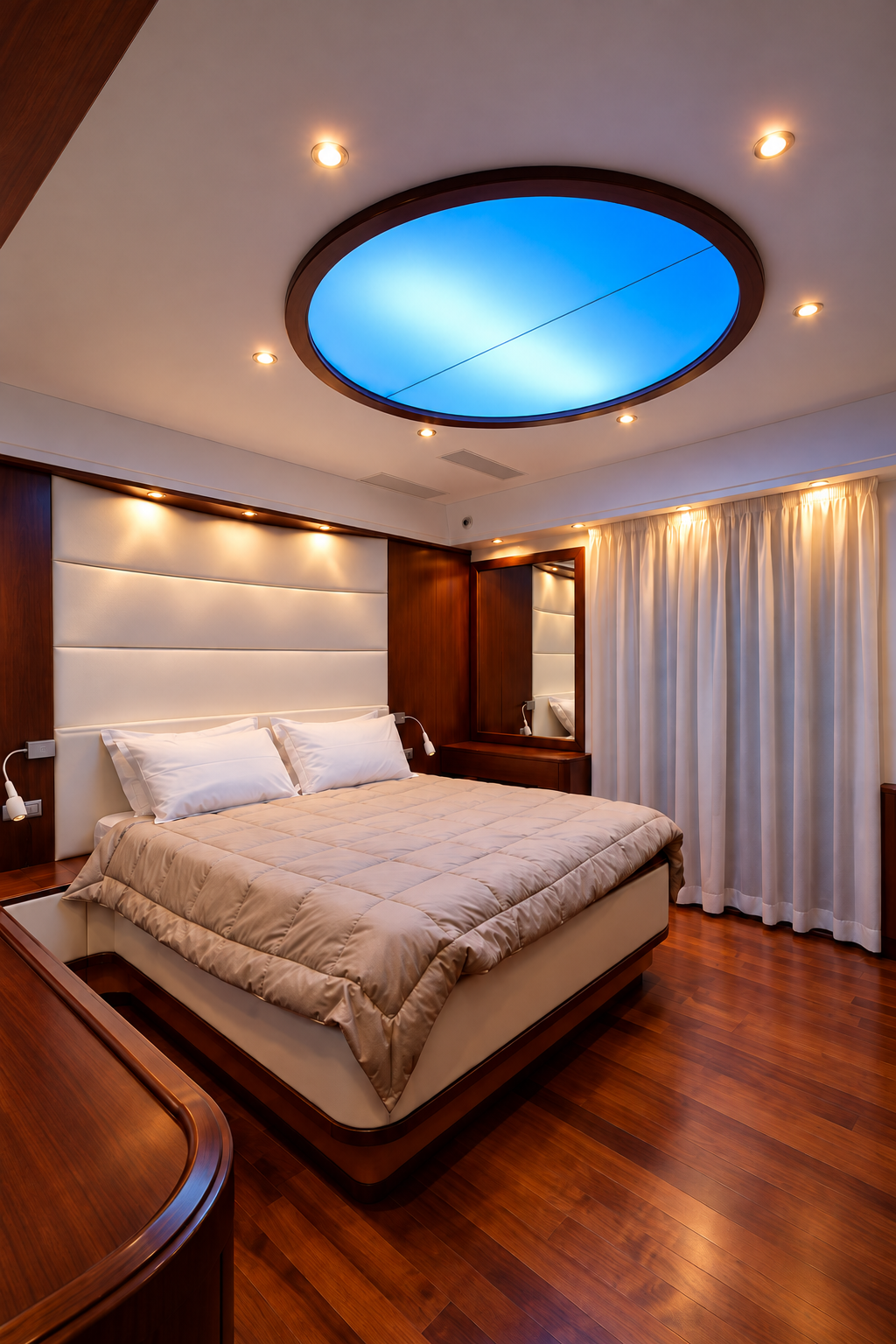 Camera da letto di lusso con luce blu.png