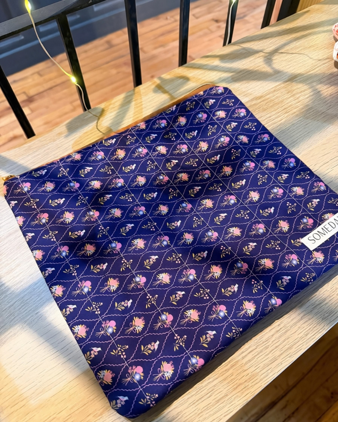 Purple Floral Ipad/Tablet Sleeve
