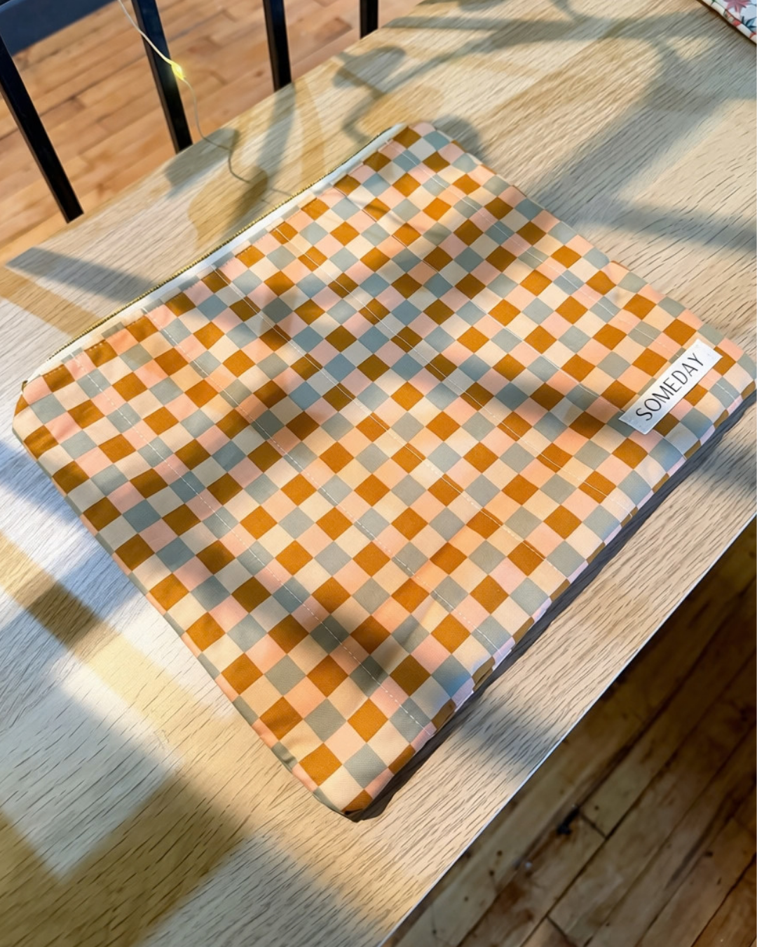 Brown Checkered iPad/Tablet Sleeve
