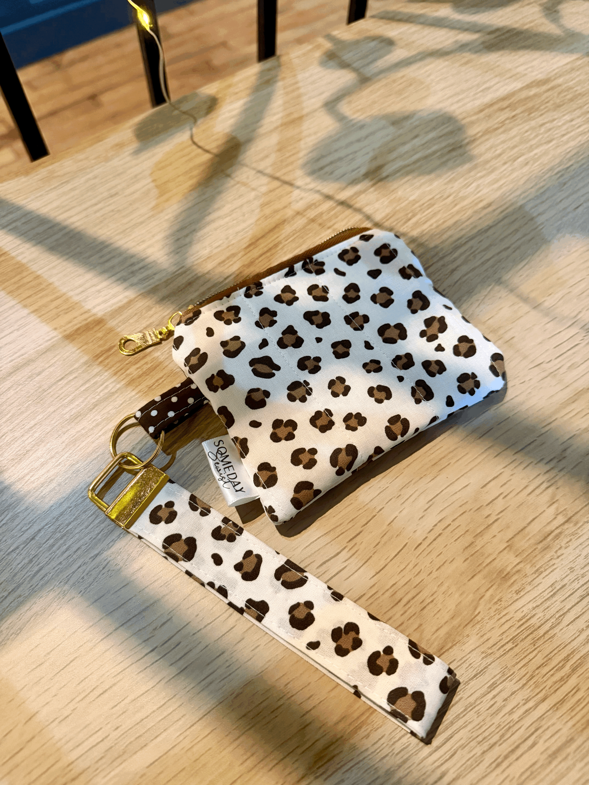 Cheetah Money Pouch and Wristlet Set