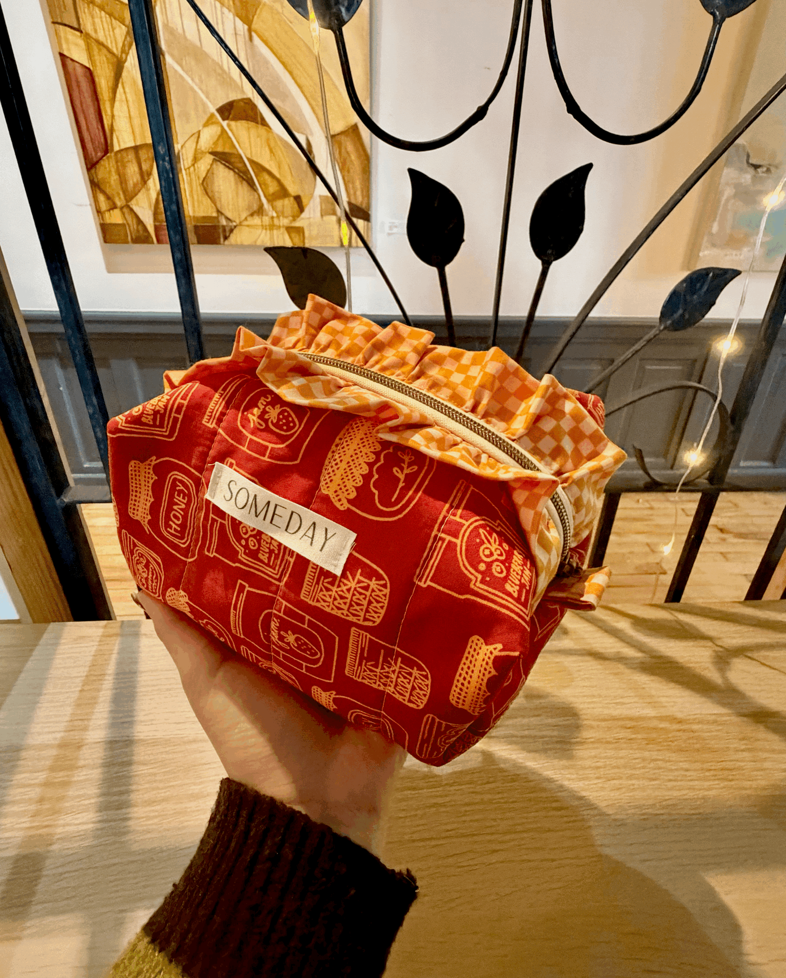 Farmers Market Ruffle Makeup Bag