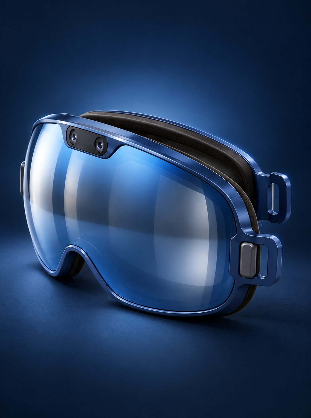 Virtual Slope VR attachment with mounting buckles designed for Summit Vision goggles