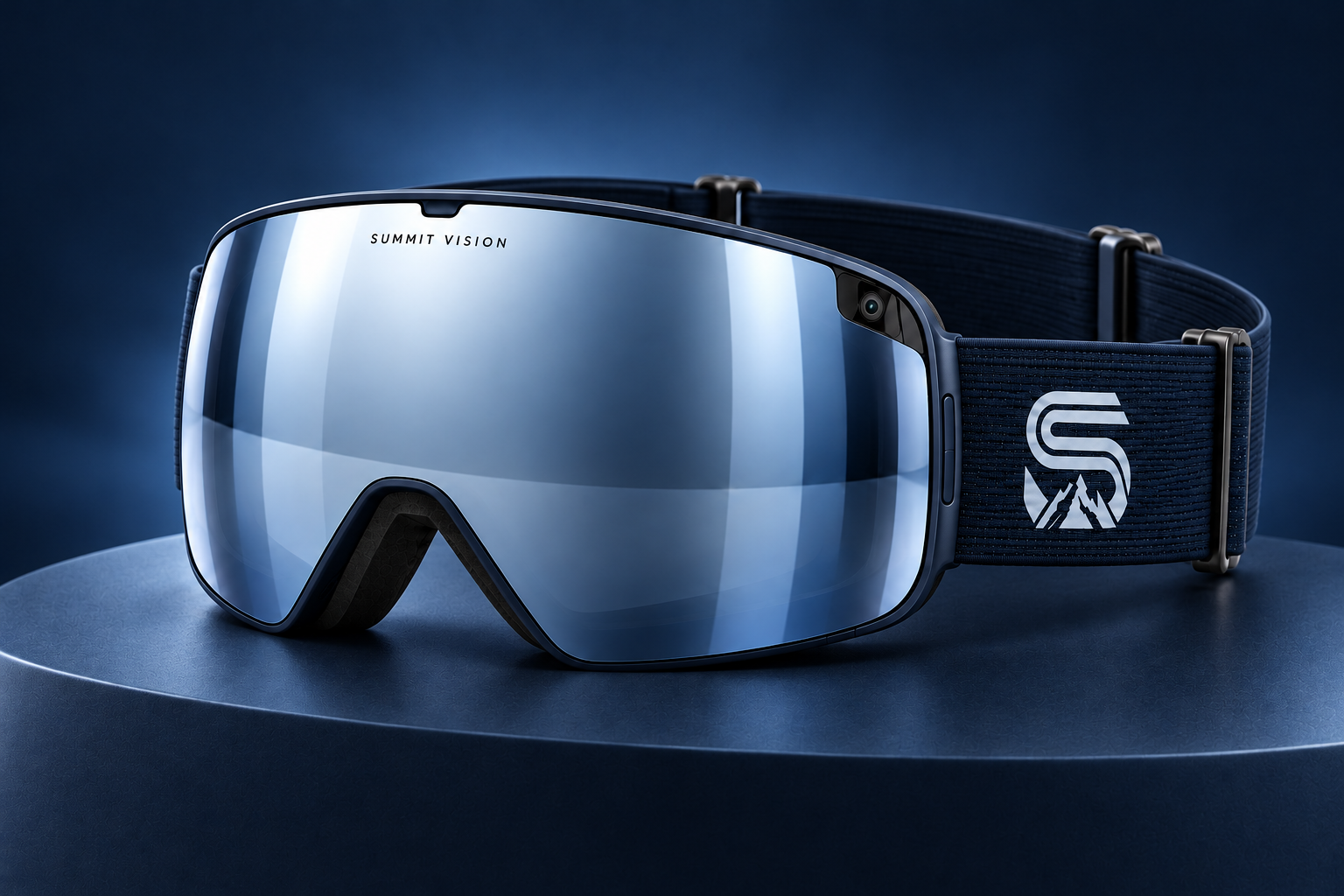 Summit Vision Base smart ski goggles in midnight navy