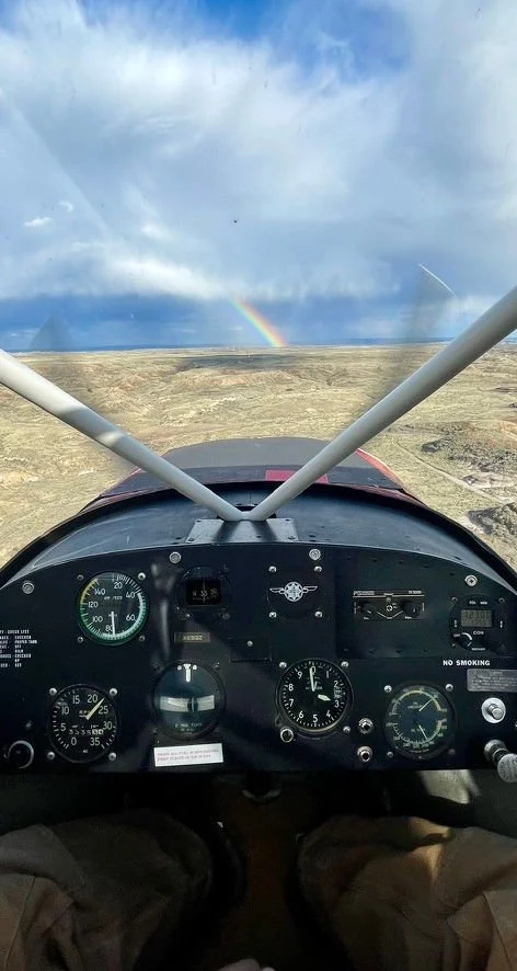 The view from Dr. Matthew Hartman's cockpit in Montana
