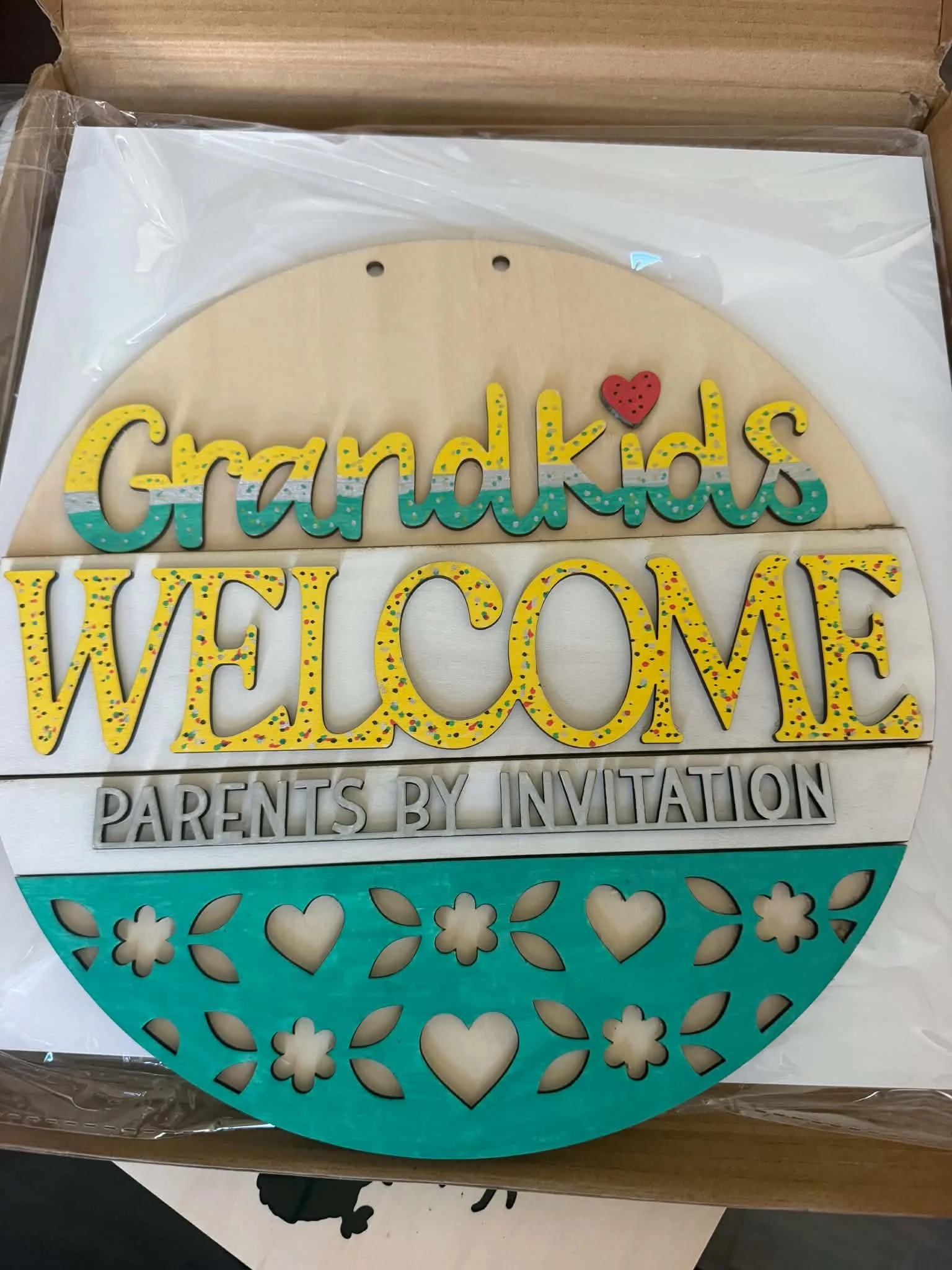Grandkid's Welcome Door sign