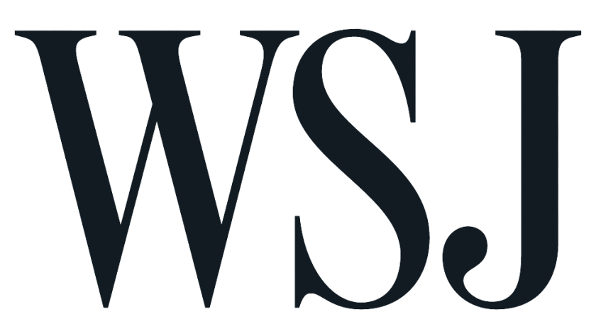 Wall Street Journal logo with the letters W, S, and J in black.