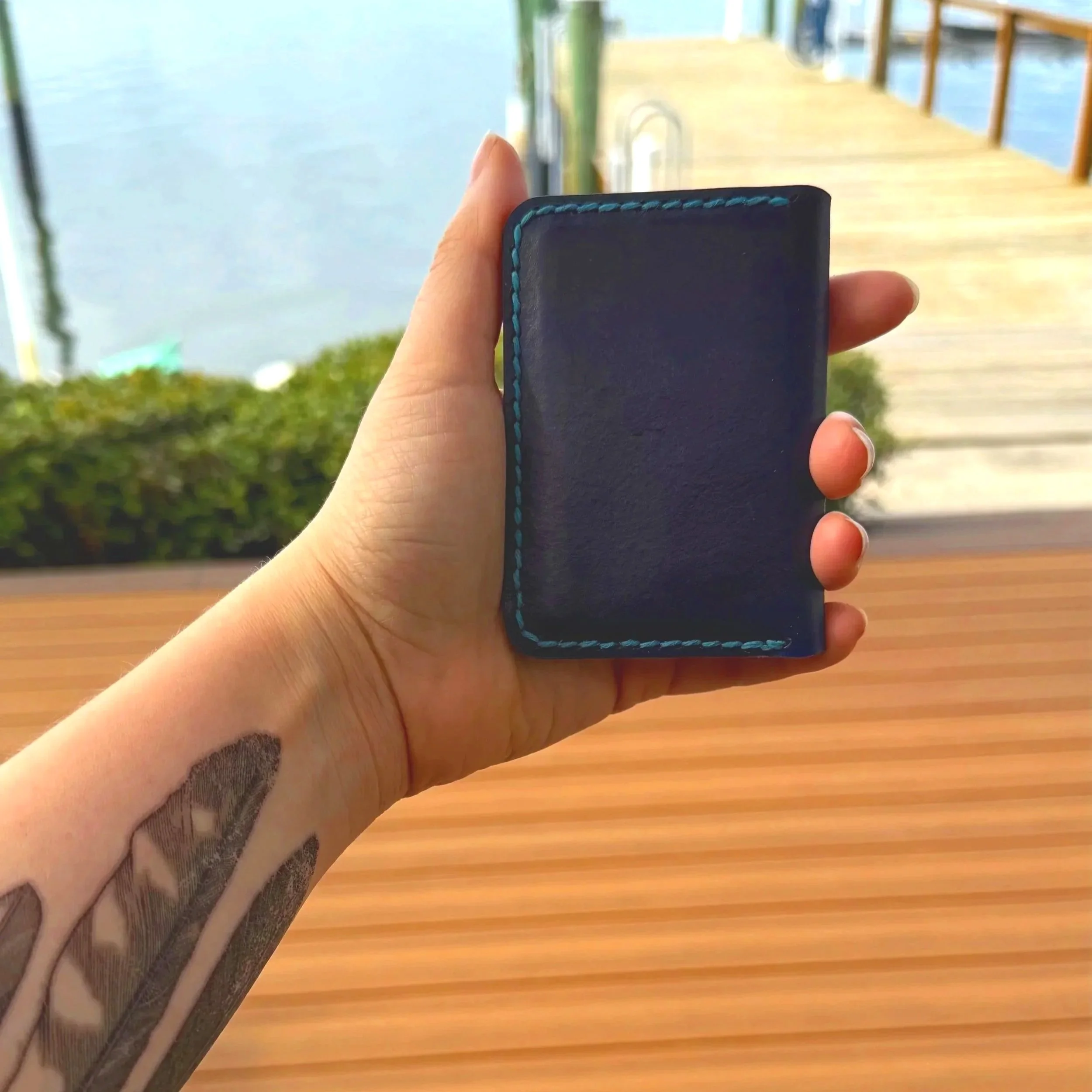 Venetian Isles Blue Bi-Fold Wallet