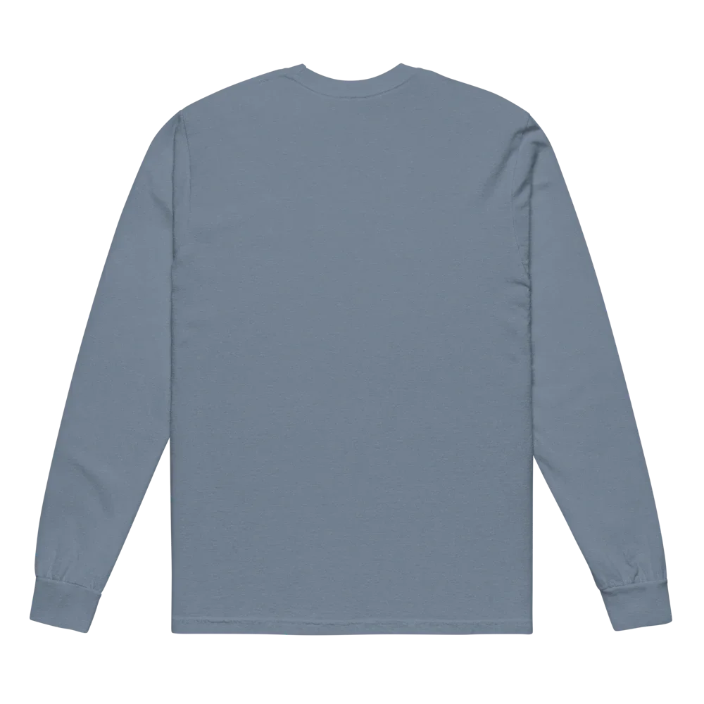 SOLAZ Long Afternoon Long-Sleeve Tee in Blue Jean, back view; supplier digital mockup.