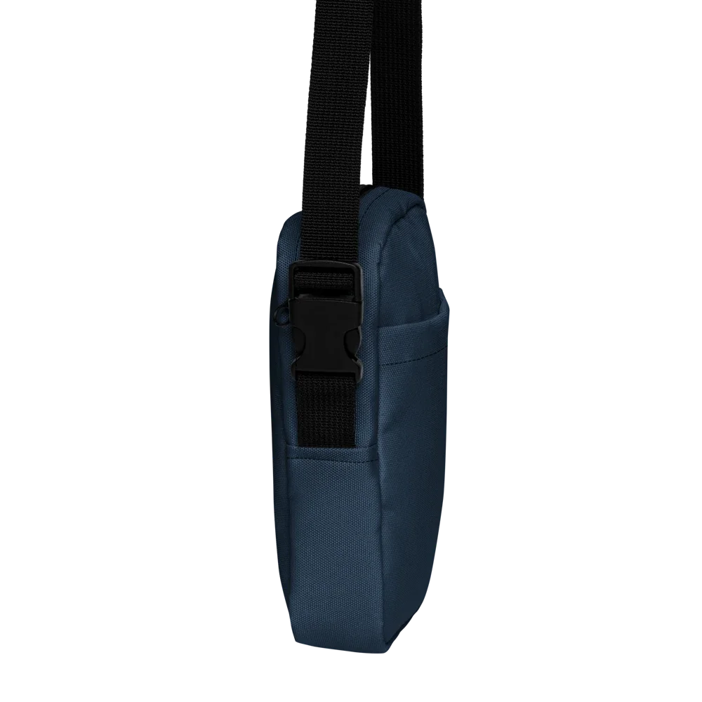 SOLAZ Day Trip Bag in Navy, right side view; supplier digital mockup.