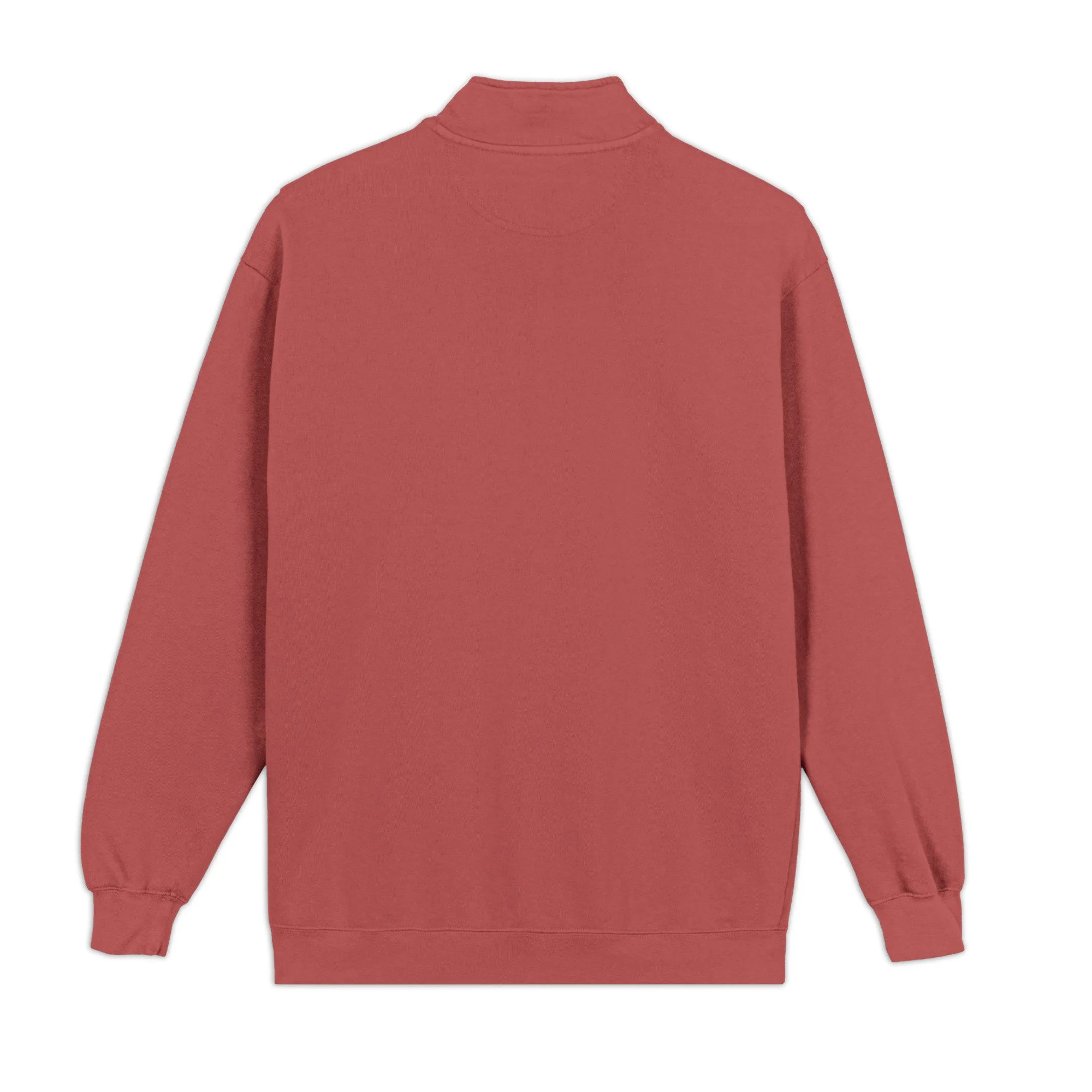 SOLAZ Coastal Quarter-Zip in Crimson, back supplier mockup