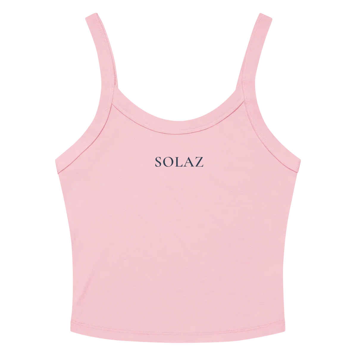 SOLAZ Easy Rib Tank in Pink, front view; supplier digital mockup.