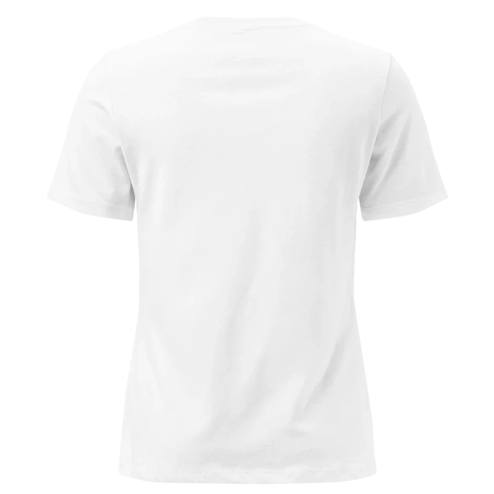 SOLAZ Daybreak Tee in White, plain back view; supplier digital mockup.
