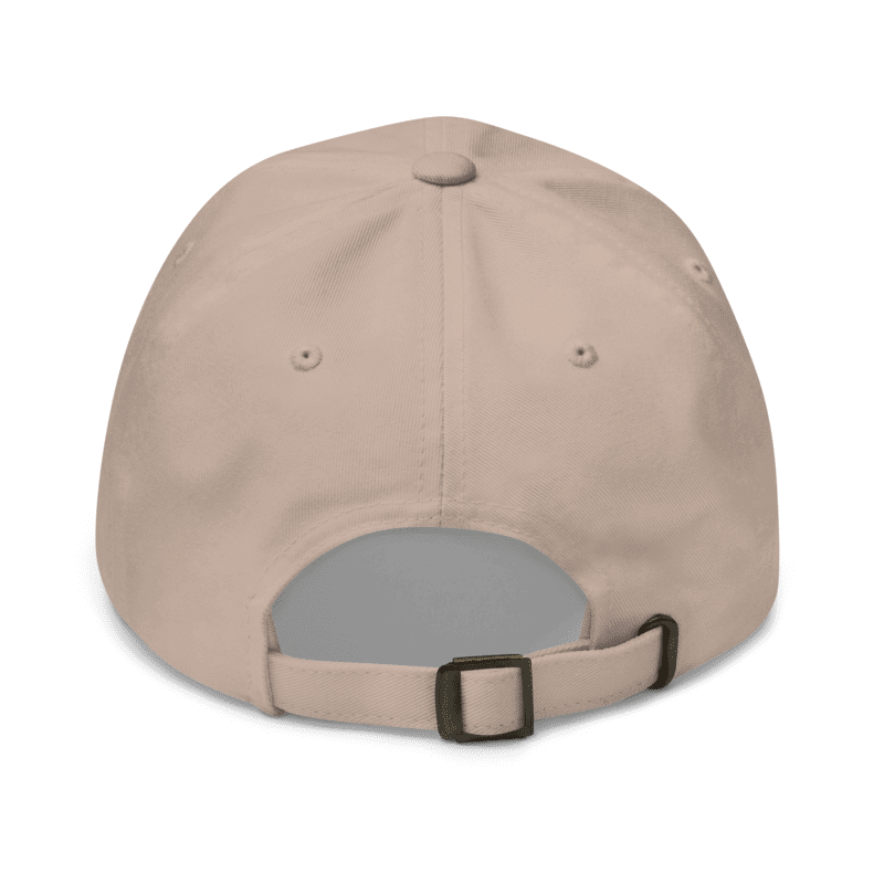 SOLAZ Leisure Cap in Stone, back view; supplier digital mockup.