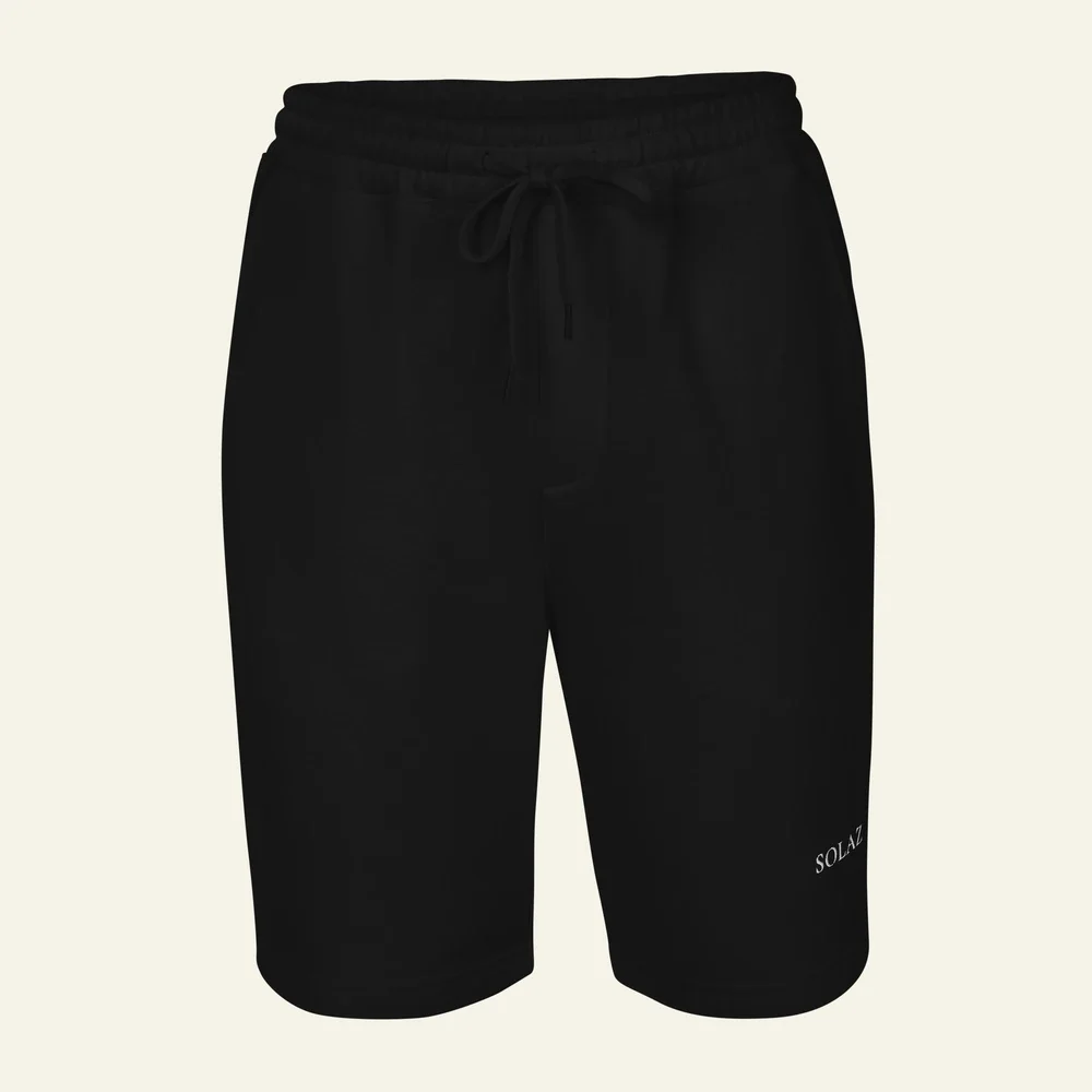 SOLAZ Weekend Short in Black, front view; supplier digital mockup.