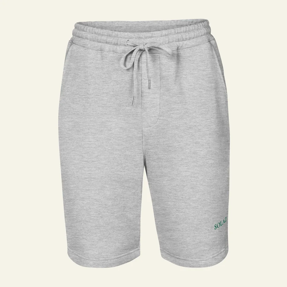 SOLAZ Weekend Short in Heather Grey, front view; supplier digital mockup.