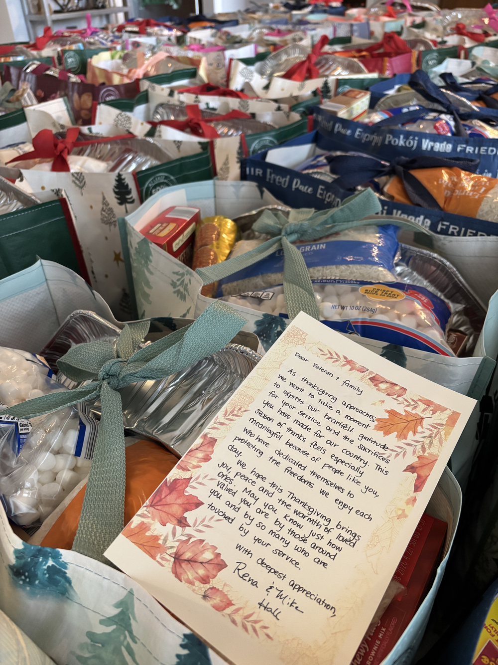 Just One Check Away Thanksgiving food drive
