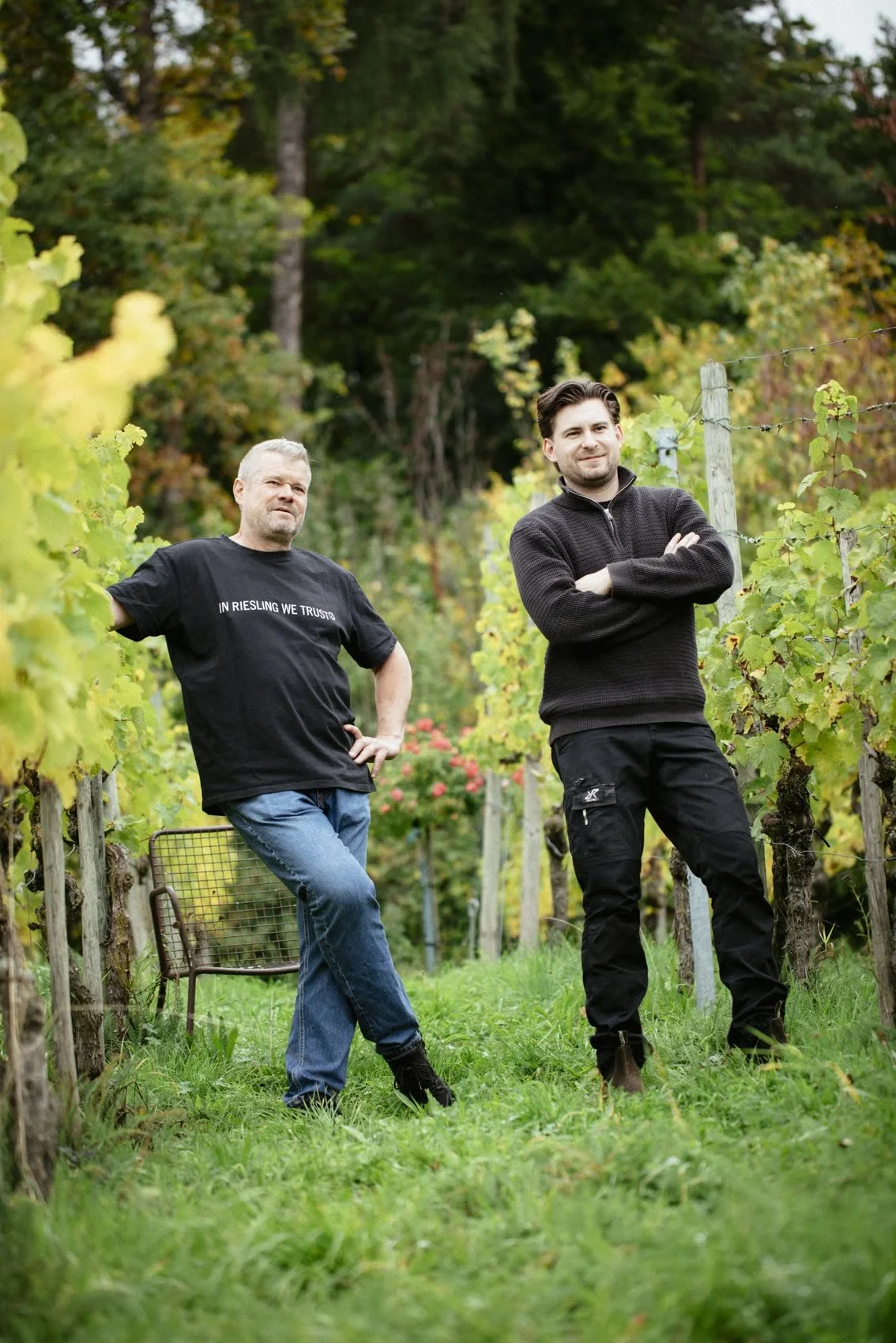 Familie Beurer im eigenen Weinberg in Stetten