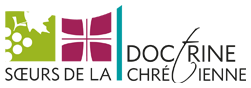 Logo de l'association Sœurs de la Chrétienté avec des icônes de puzzle, drapeau britannique et croix.