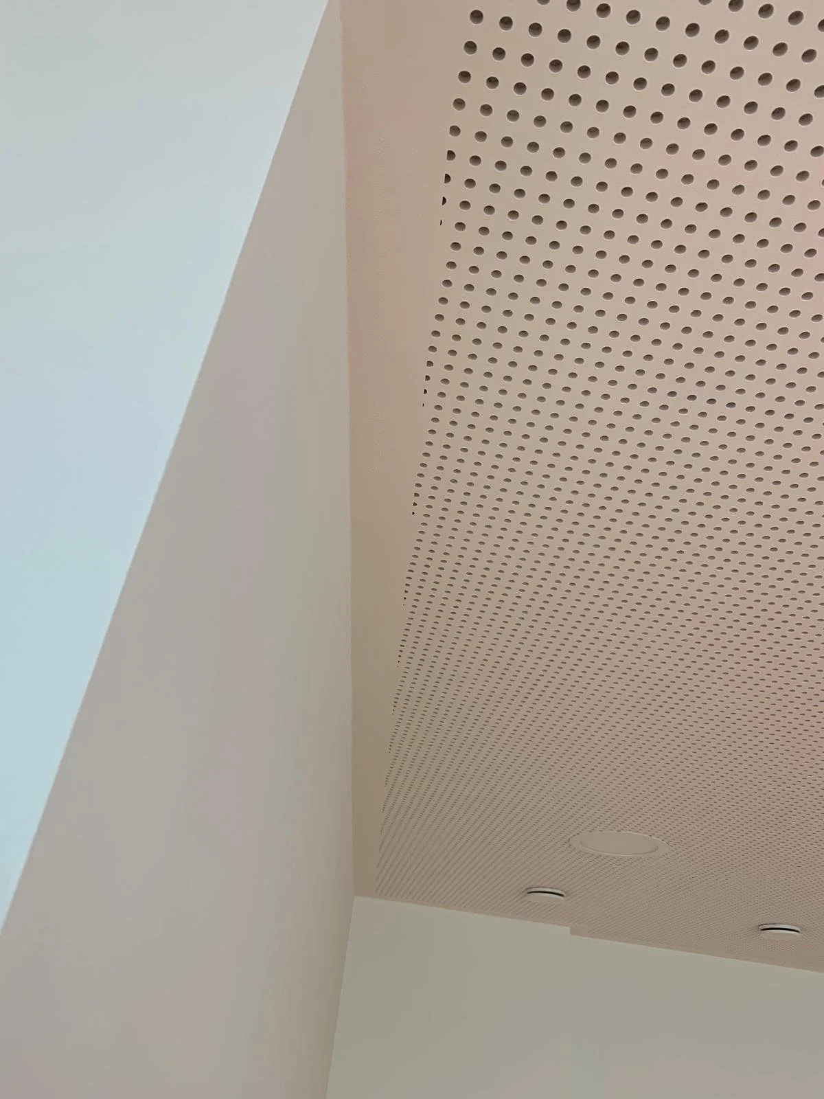Sauberer Anschluss der Akustikdecke an die Trockenbauwand