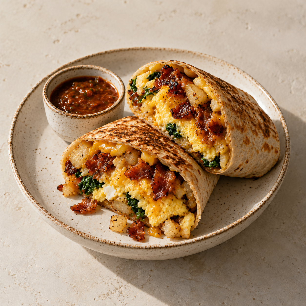 Golden Breakfast Burrito with Rustic Salsa.png