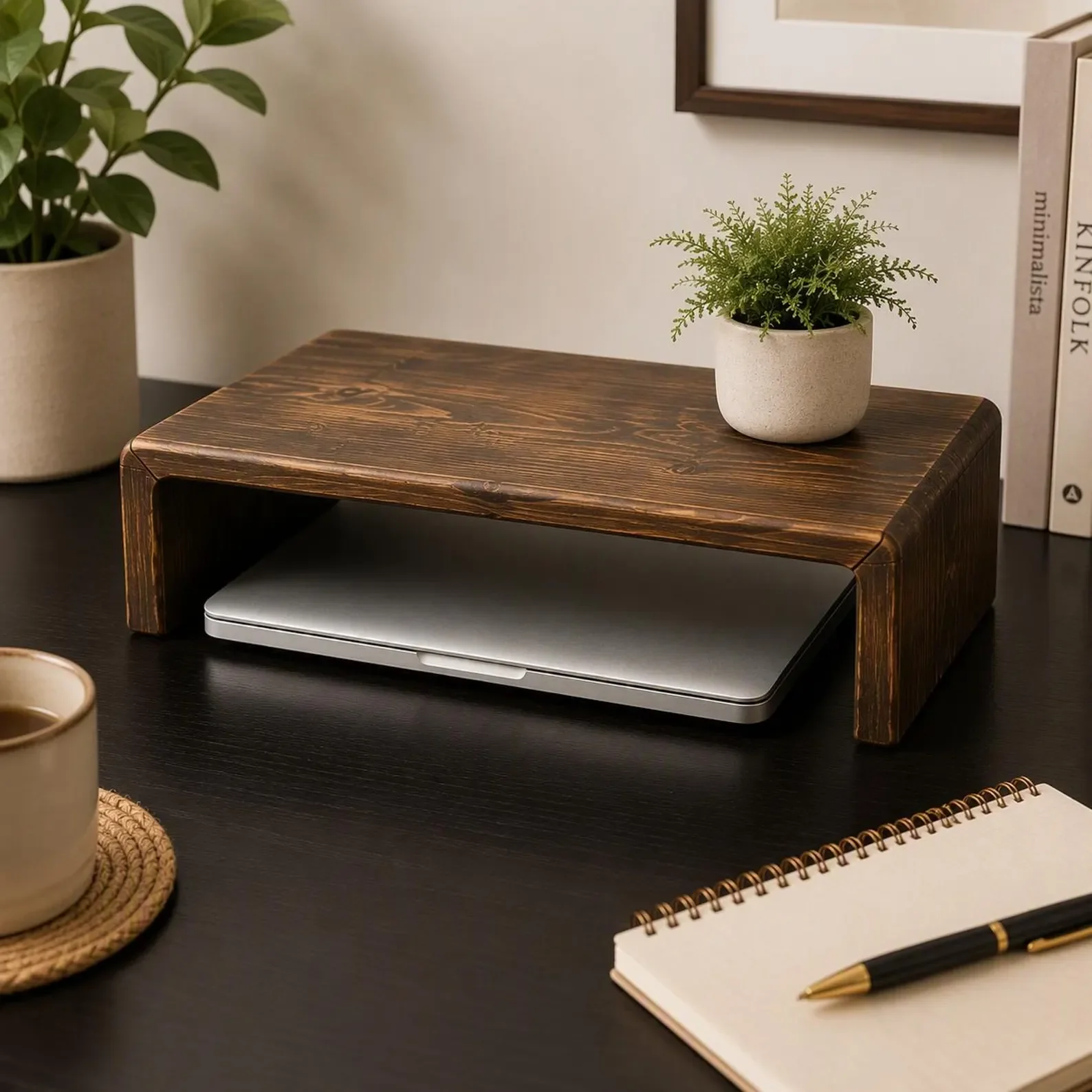Rounded Waterfall Edge Monitor Stand