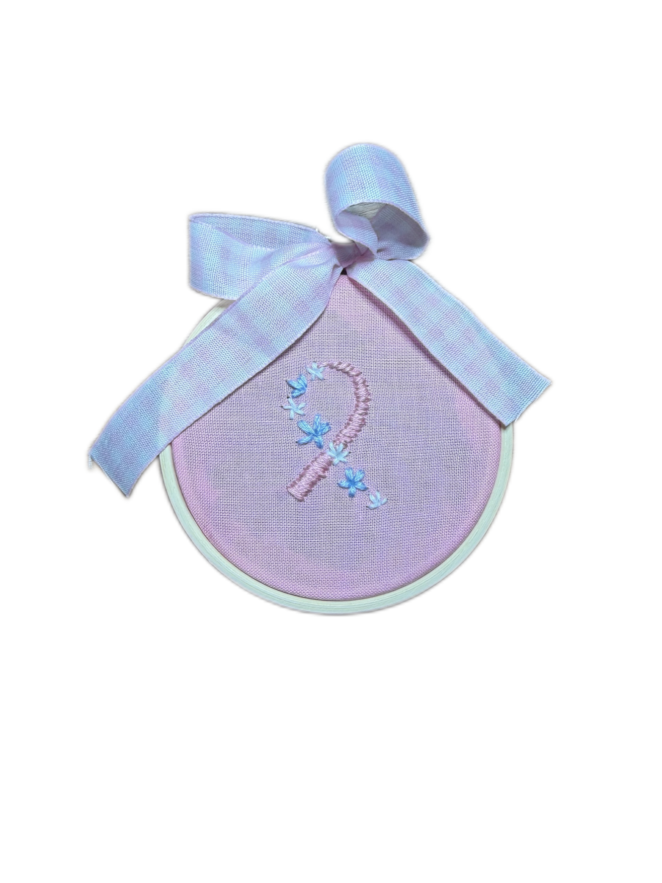 Custom 3" Hoop with PAIL Ribbon Flash Design