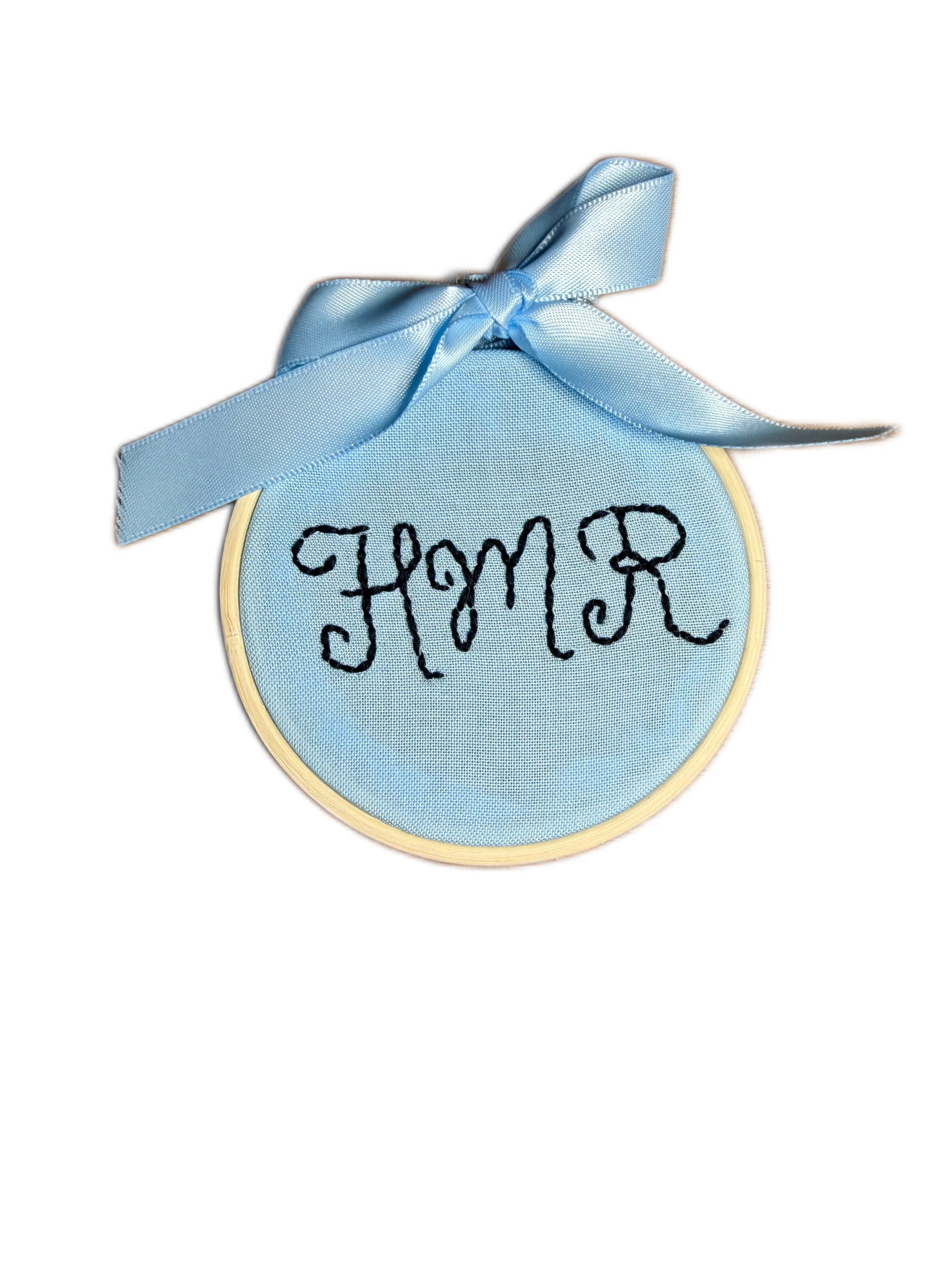 Custom 3" Hoop with Child's First Initial, Middle Initial, and Last Initial