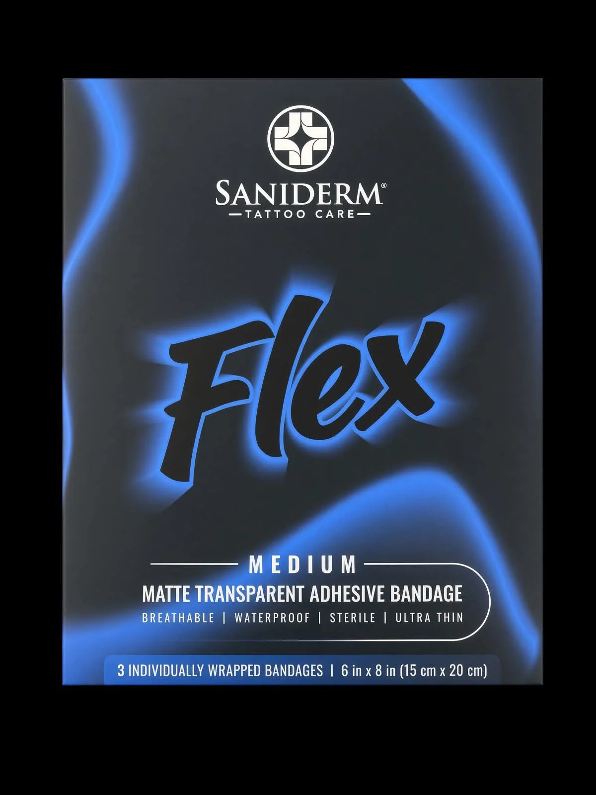 Saniderm Flex Matte Transparent Adhesive Bandages - Medium